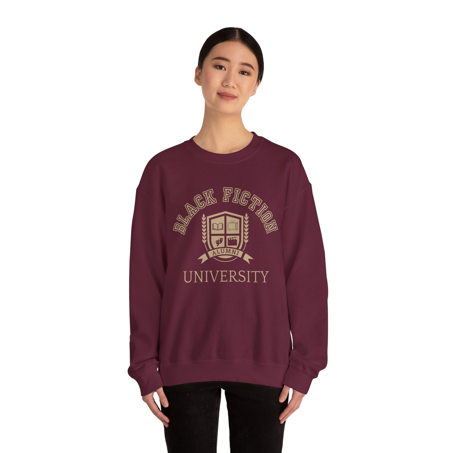 Black Fiction University Crewneck Sweatshirt